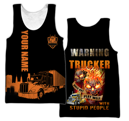 3D Trucker Customized Name HVT02112002 Unisex Shirts