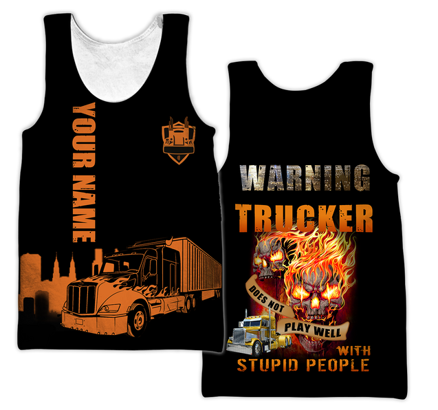 3D Trucker Customized Name HVT02112002 Unisex Shirts