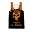 Skull Chainsaw All Over Printed Unisex Shirts NDD10262003