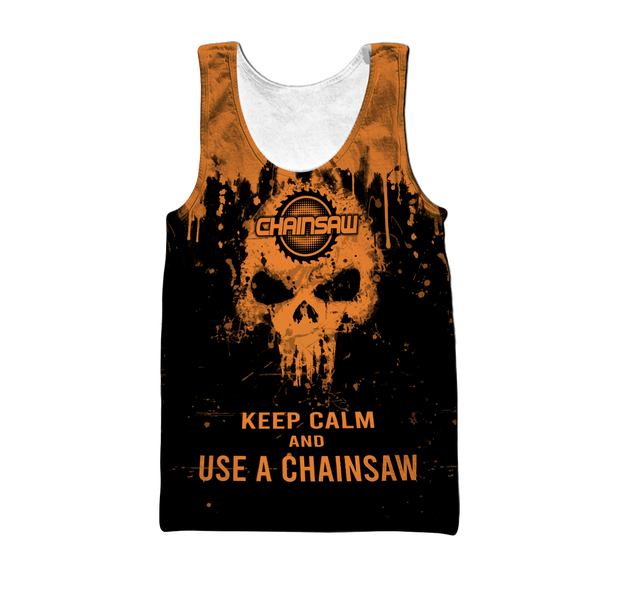 Skull Chainsaw All Over Printed Unisex Shirts NDD10262003