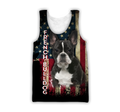 French Bulldog American Flag 3D All Over Print Hoodie