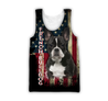 French Bulldog American Flag 3D All Over Print Hoodie