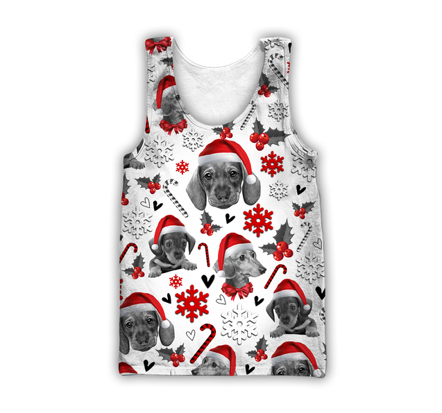 3D Dachshund Xmas Pattern Unisex Hoodie TR3010204