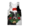 Dairy Cattle Mery Christmas 3D All Over Printed Shirts For Men And Woman