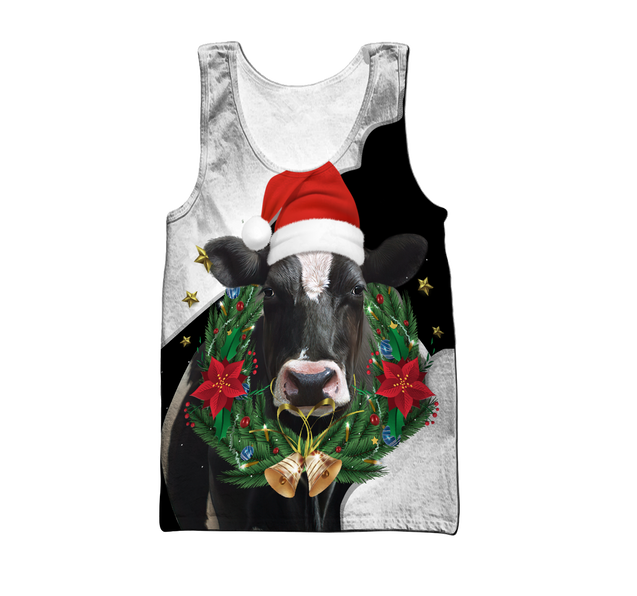 Dairy Cattle Mery Christmas 3D All Over Printed Shirts For Men And Woman