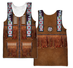 Native Cowboy Jacket No1 Cosplay 3D Over Printed Unisex Deluxe Hoodie ML