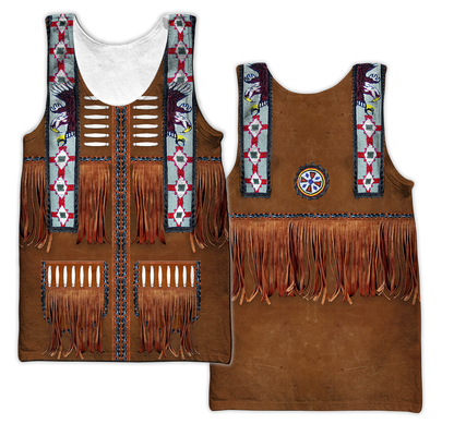 Native Cowboy Jacket No1 Cosplay 3D Over Printed Unisex Deluxe Hoodie ML