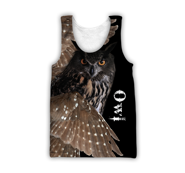 Beautiful All Over Printed Owl Hoodie TR19082003-MEI