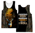 Hunting Deer and Drinking Beer 3D All Over Print Hoodie Pi17092001