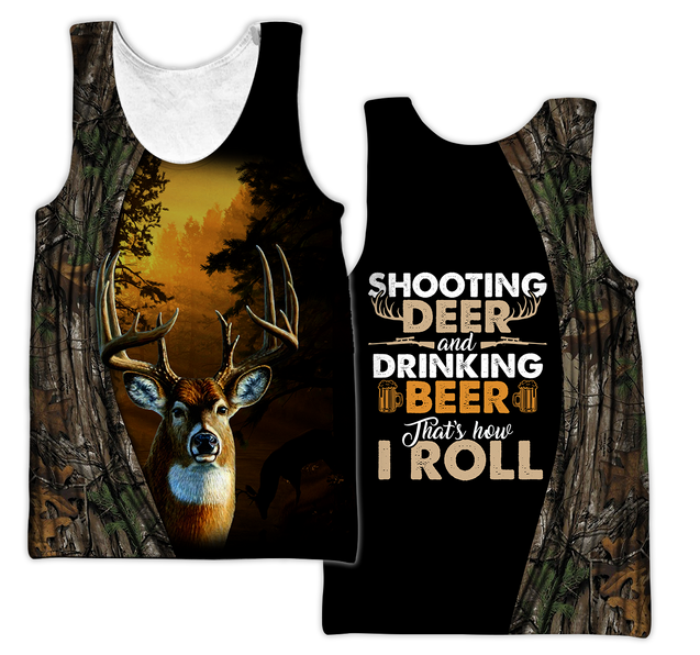 Hunting Deer and Drinking Beer 3D All Over Print Hoodie Pi17092001