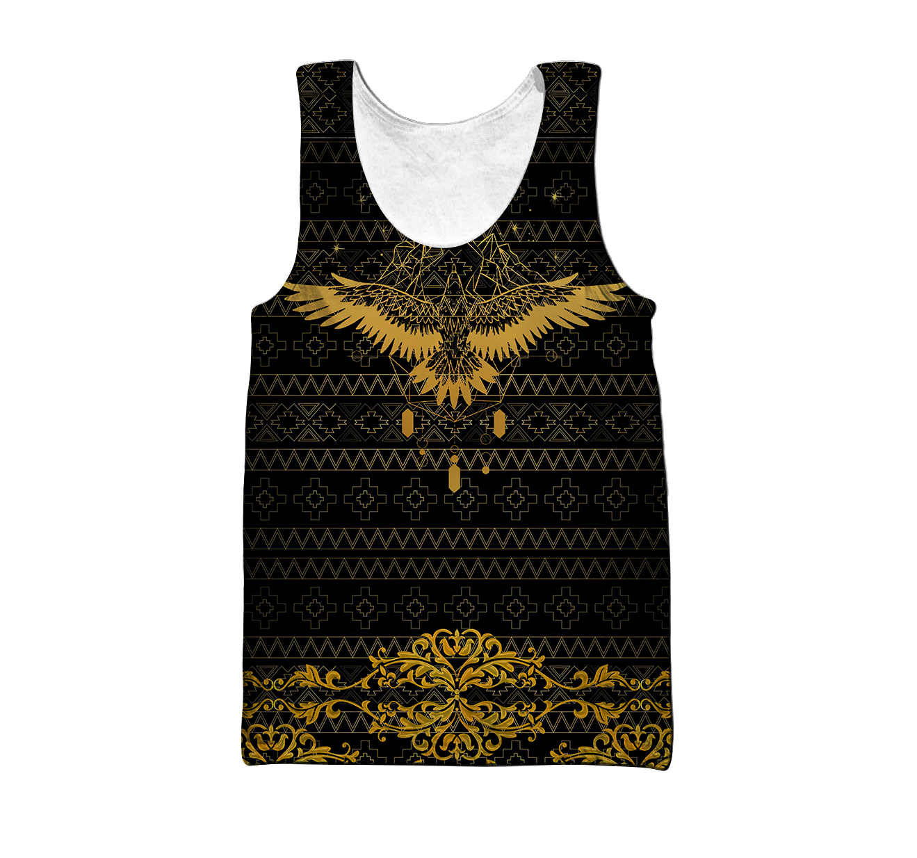 Eagle Gold Pattern 3D All Over Printed Shirts For Men