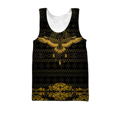 Eagle Gold Pattern 3D All Over Printed Shirts For Men