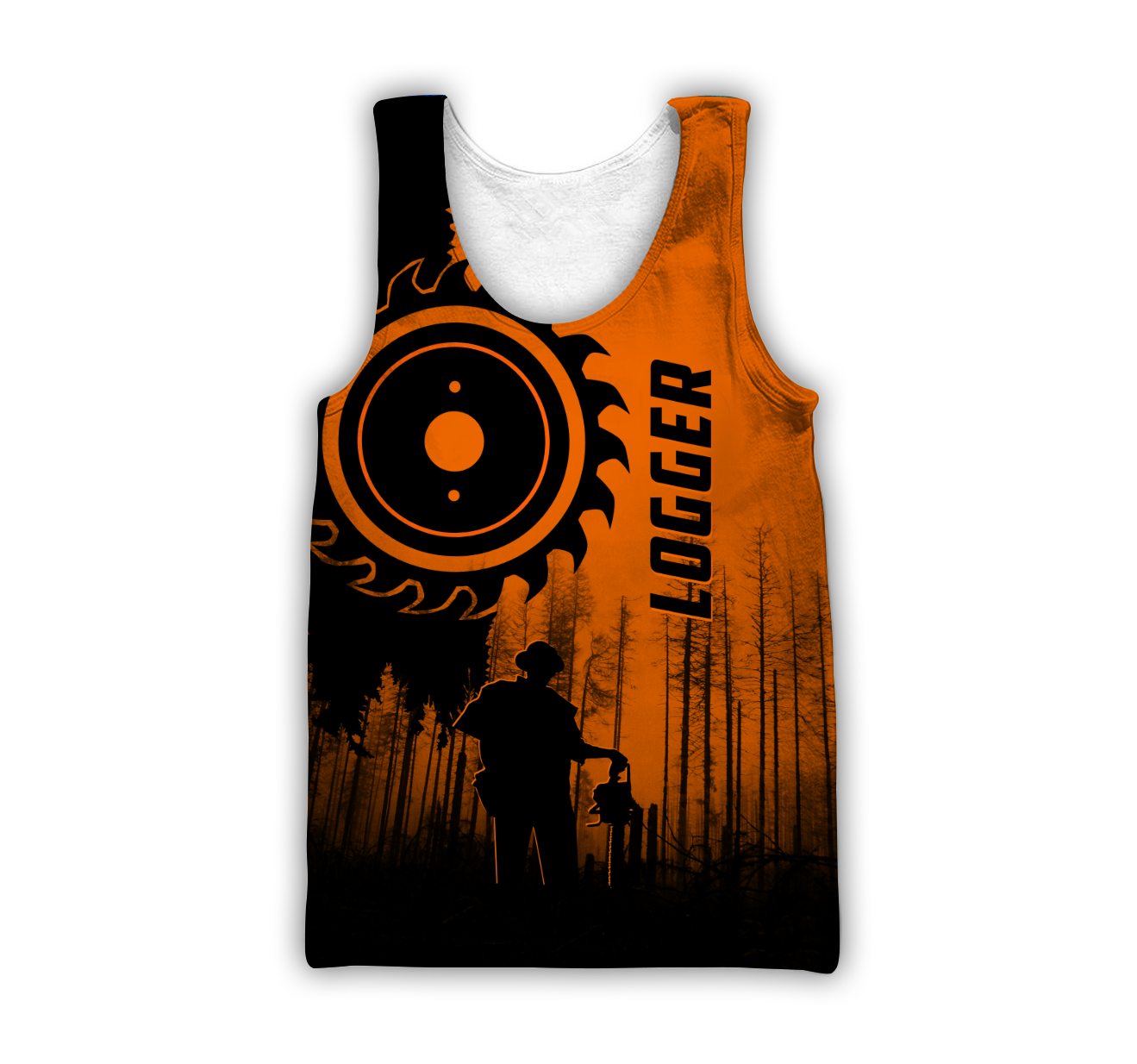 Logger Circle Saw Blade Man Orange Unisex Shirts TR0910203
