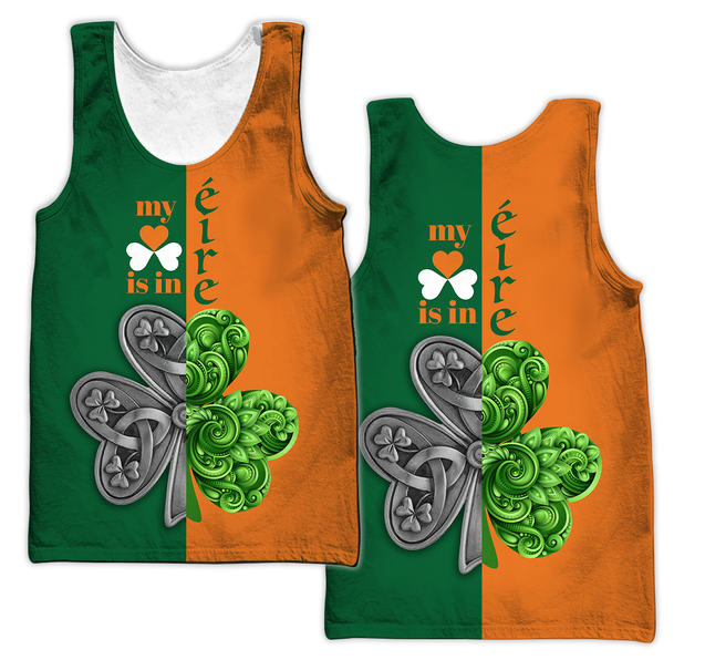 Irish Saint Patrick's Day Shamrock Celtic Cross Hoodie T-Shirt Sweatshirt Pi020306-Apparel-NM-Men's tank top-S-Vibe Cosy™