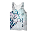 Paua shell wolf tattoo 3d all over printed shirt and short for man and women-Apparel-PL8386-Tank top-S-Vibe Cosy™