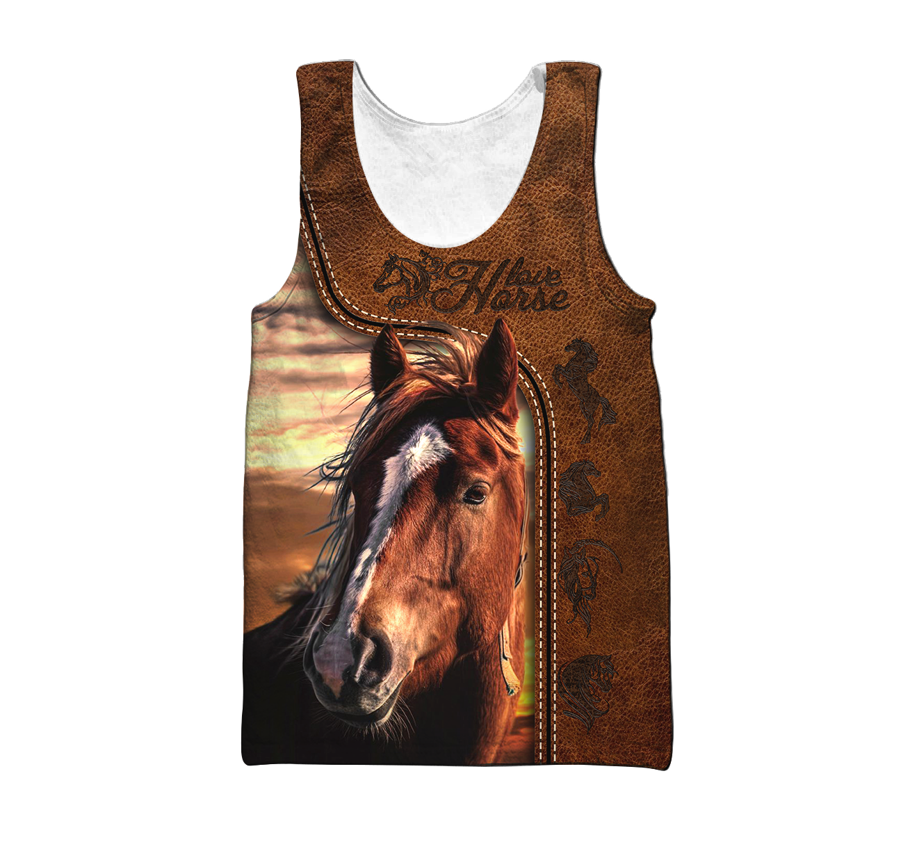 Love Horse 3D All Over Printed Shirt Hoodie For Men And Women Pi150401-Apparel-TA-Tank Top-S-Vibe Cosy™