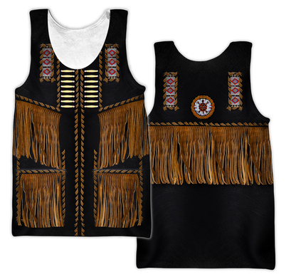 Native Cowboy Jacket No3 Cosplay 3D Over Printed Unisex Deluxe Hoodie