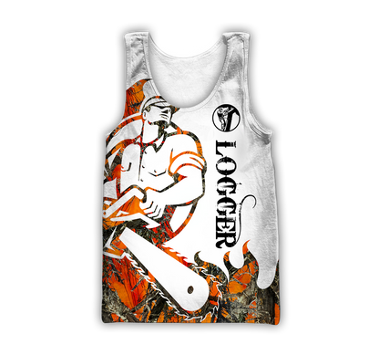 Logger Man Tattoo Orange Unisex Shirts TRST1010202