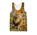 Lion in Wildlife Over Printed Hoodie