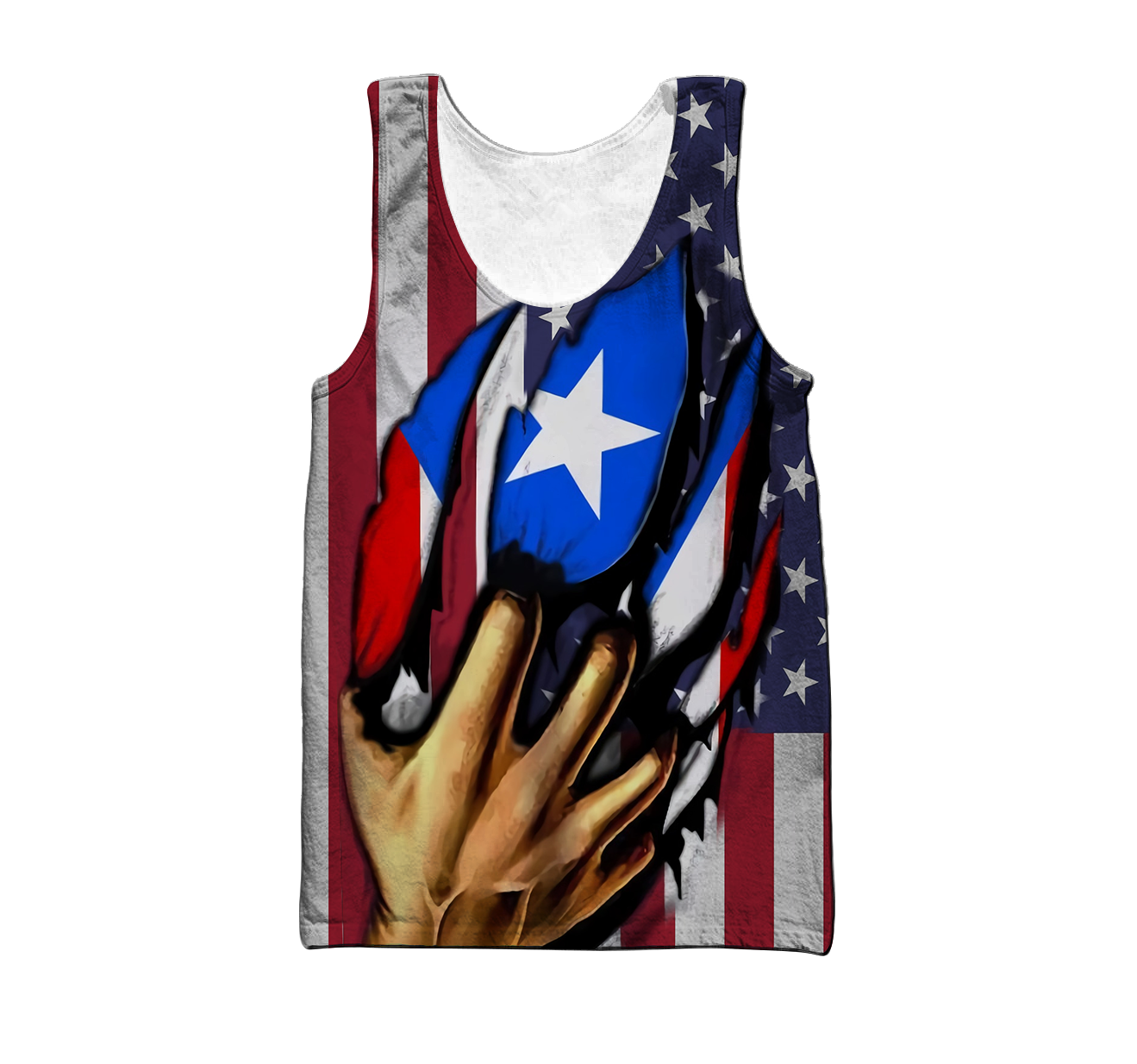 Puerto Rico And America Lover Shirts And Short TH20061701S-Apparel-TQH-Tank Top-S-Vibe Cosy™