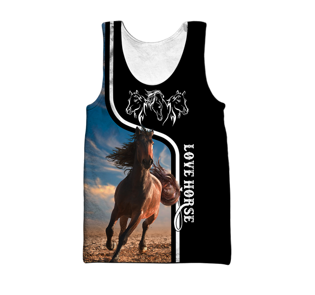 Love Horse 3D All over print for Men and Women shirt Pi030101-Apparel-NNK-Hoodie-S-Vibe Cosy™