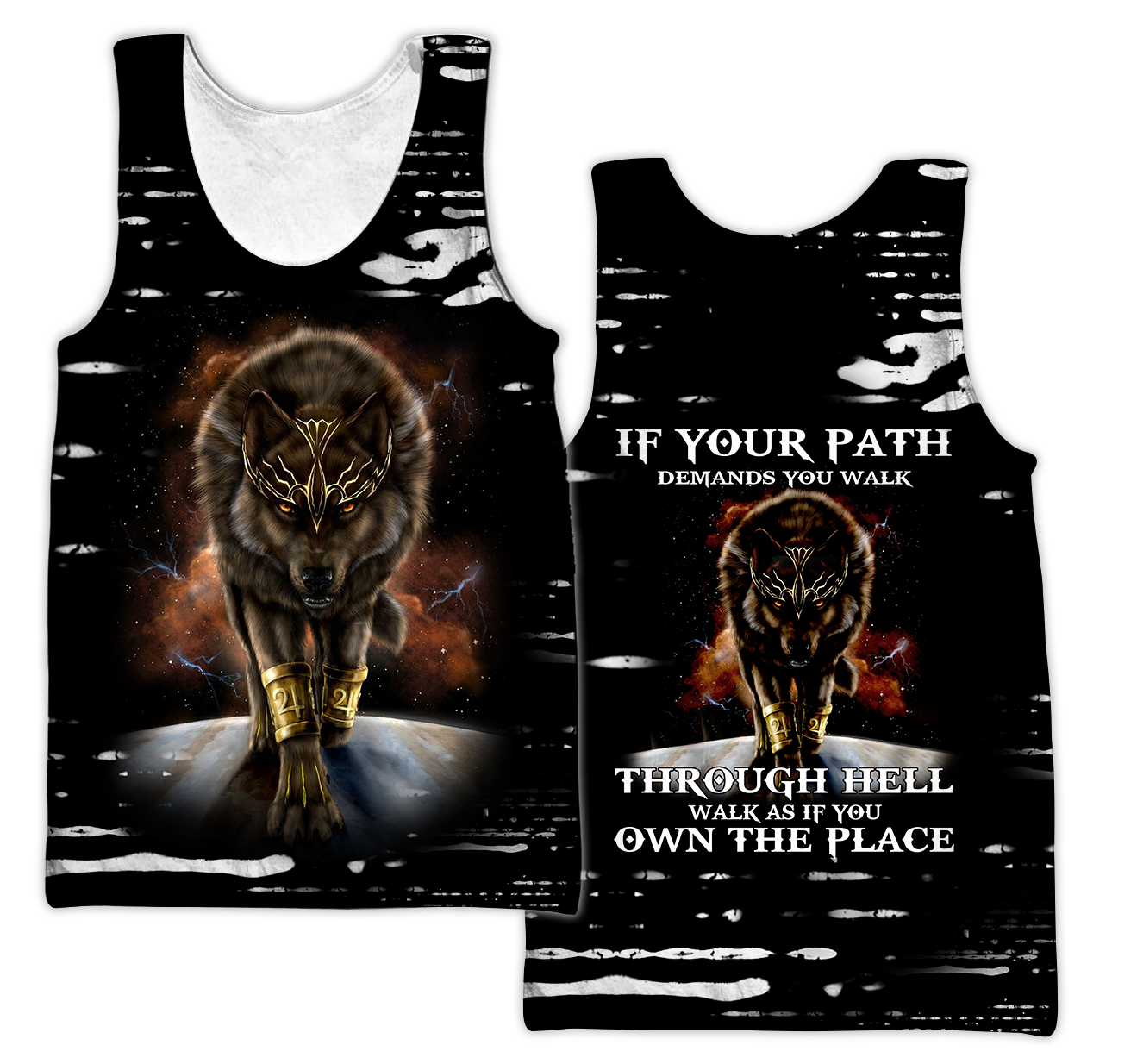 All Over Printed Beautiful Wolf King Hoodie MEI09122001-MEI