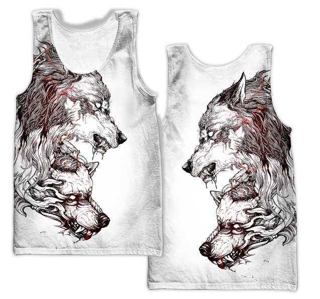 Tattoo Wolf Hoodie T Shirt For Men and Women HAC290502-NM