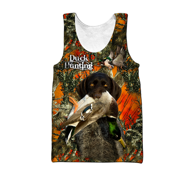 Duck Hunting Labrador Retriever Orange Camo 3D All Over Print  Hoodie Pi17082001S