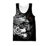 Wolf Tattoo Over Printed Shirt For Men and Women