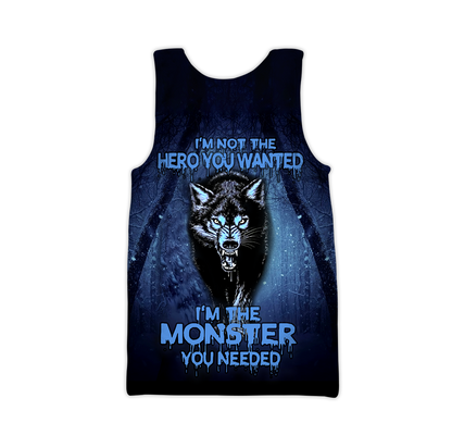 Night Wolf 3D All Over Print Hoodie T Shirt For Men and Women HHT07092016