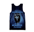 Night Wolf 3D All Over Print Hoodie T Shirt For Men and Women HHT07092016