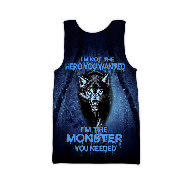 Night Wolf 3D All Over Print Hoodie T Shirt For Men and Women HHT07092016