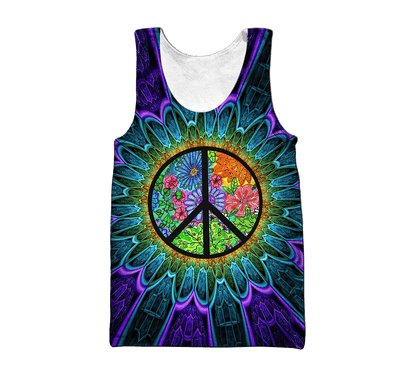 Colorful Peace Hippie Hoodie For Men And Women TQH201001