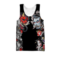 Japanese Samurai Tattoo 3D Over Printed Unisex Hoodie ML