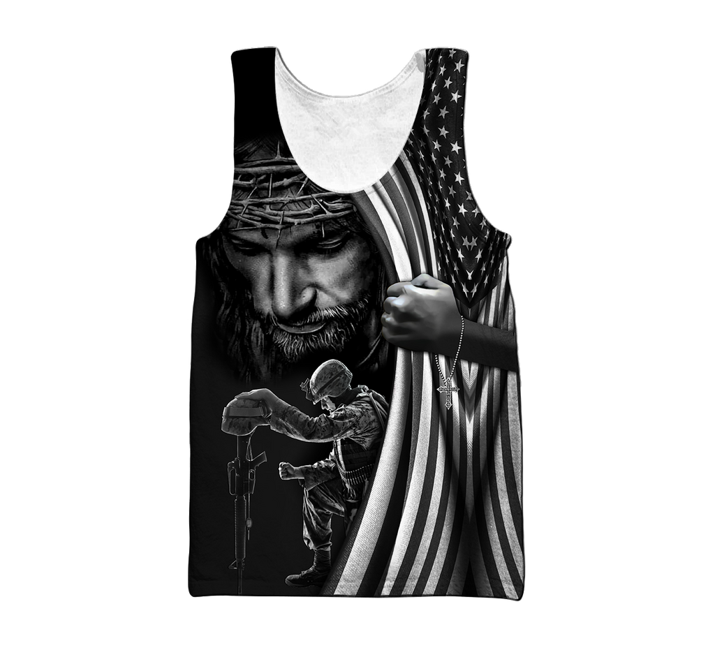 US Veteran One Nation Under God 3D All Over Printed Shirts TA09162002