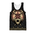 Love Skull Viking 3D all over printed for man and women QB06062004-Apparel-PL8386-Tank Top-S-Vibe Cosy™