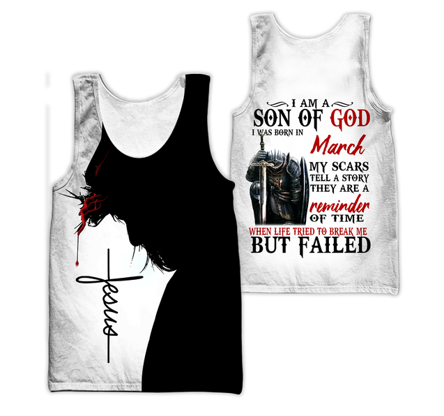 March - Son of God Custome Name 3D All Over Printed Shirts For Men and Women MH141120S3