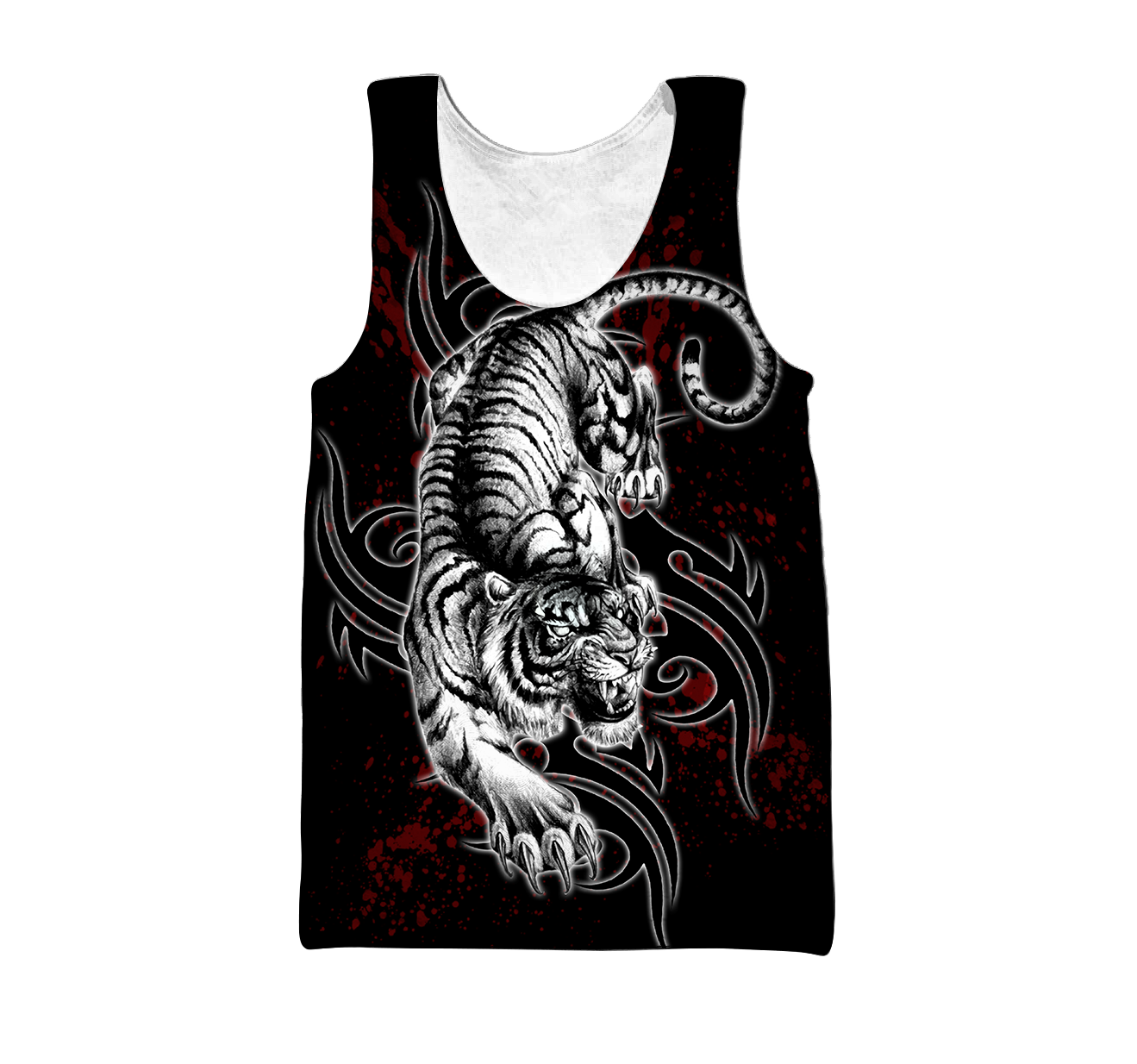 White Tiger 3D All Over Printed Shirt for Men and Women