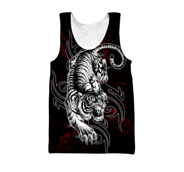 White Tiger 3D All Over Printed Shirt for Men and Women