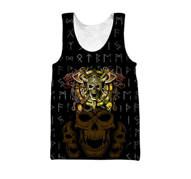 Golden Viking Skull Hoodie MEI