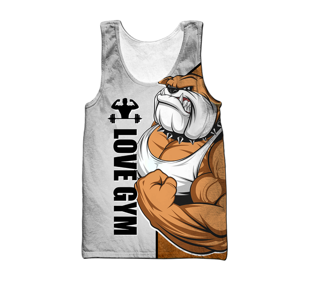 Gym dog 3d all over printed for man and women QB05292003-Apparel-PL8386-Tank top-S-Vibe Cosy™