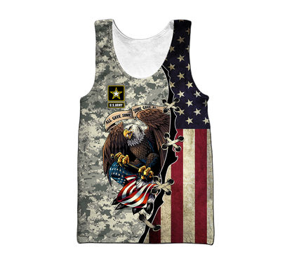 Army Customize Name 3D All Over Printed Shirts TA091420020S