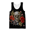 Love Skull red 3D all over printed for man and women QB06042001-Apparel-PL8386-Tank Top-S-Vibe Cosy™