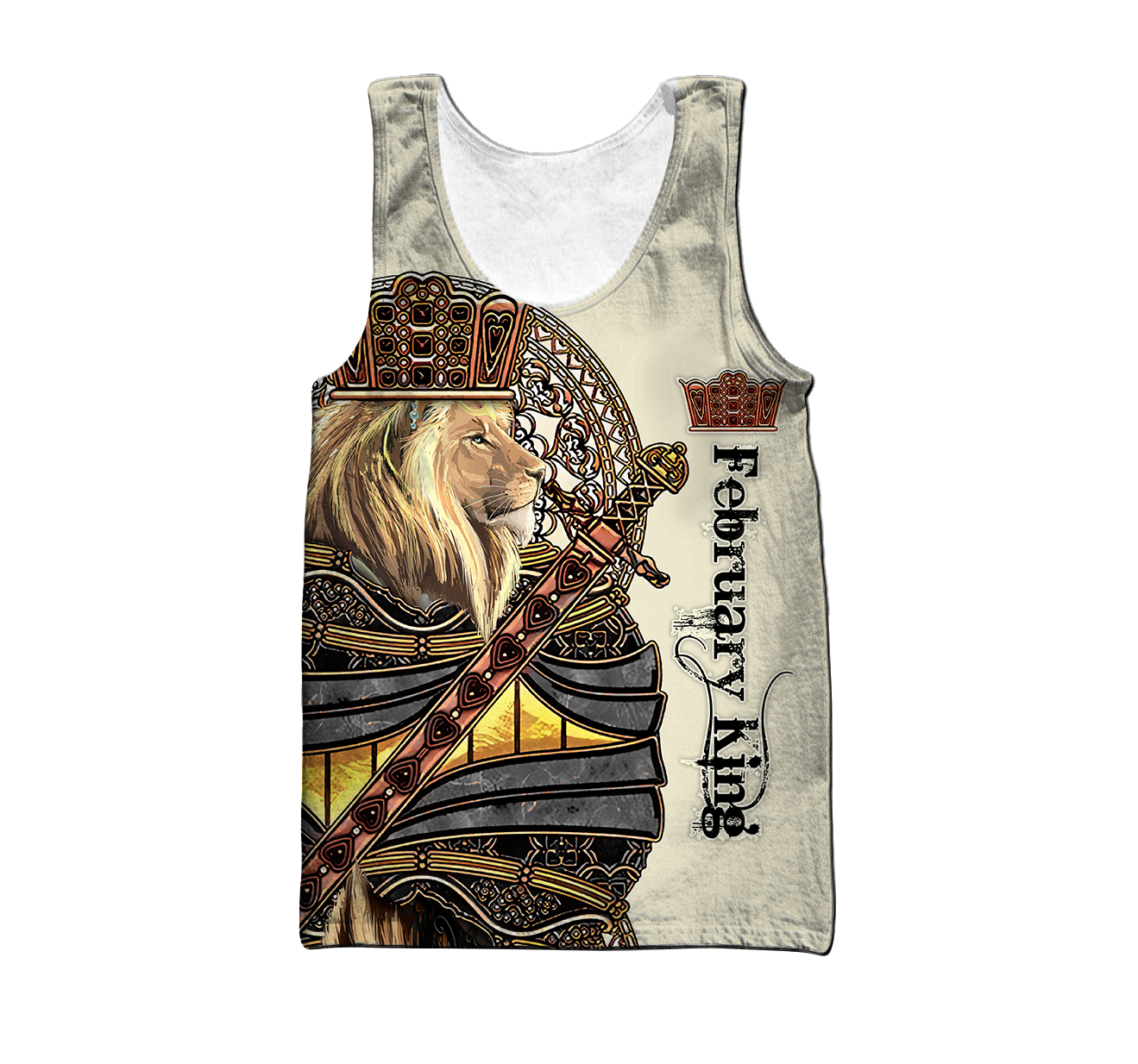 February King Lion 3D All Over Printed  Unisex Shirts