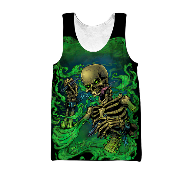 Skull get high 3D all over printed for man and women-Apparel-PL8386-Tank Top-S-Vibe Cosy™