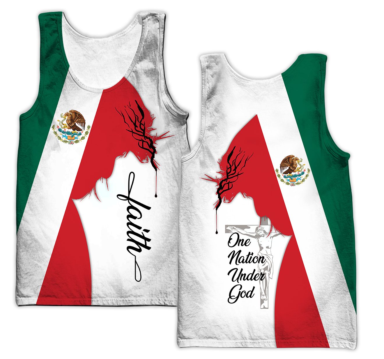 One Nation Under God Mexican Jesus 3D All Over Printed Shirts DQB10092002