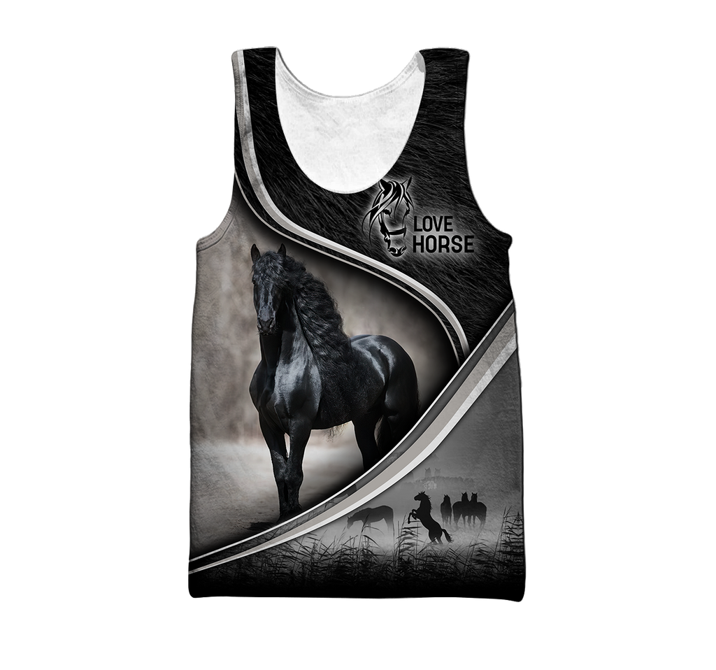 Black Horse 3D All Over Printed Shirts VP07102001