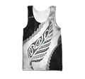 Paua Shell Maori Silver Fern 3d all over printed shirt and short for man and women-Apparel-PL8386-Tank top-S-Vibe Cosy™