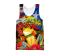 Puerto Rico Caribbean Frog With Maga Flower Combo Shirts QB06222002-Apparel-TQH-Tank Top-S-Vibe Cosy™