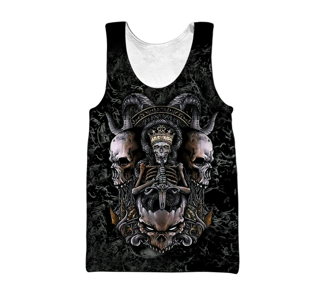 Skull King All Over Printed Hoodie For Men And Women MEI